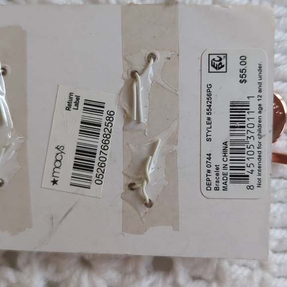 NWT Unwritten Rose Gold Tone Silver "MOM" Crystal Heart Charm Link Bracelet - Picture 7 of 10